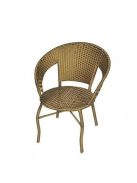 Kerti szék polirattan arany/fekete GRD01-C-LB