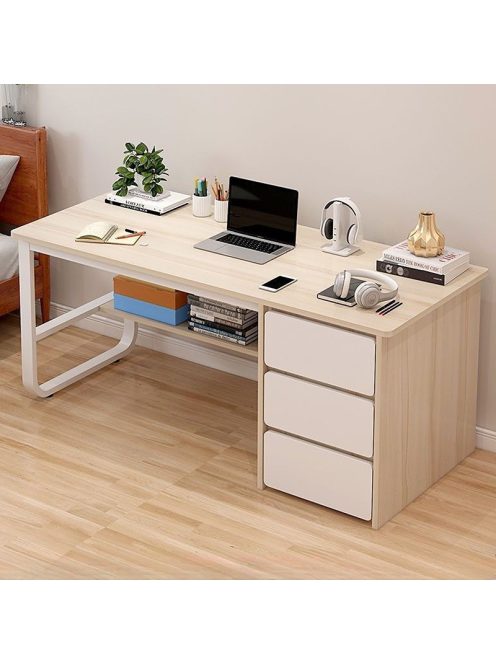 Fiókos íróasztal 140x50x73,5cm fehér LG08-140